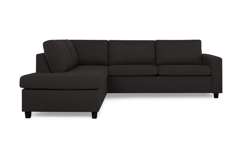 Crazy 3-seters Venstrevendt L-formet Sjeselongsofa i Stoff - Antrasitt - Møbler - Sofaer - Sofaer med sjeselong - 3 seters sofa med divan