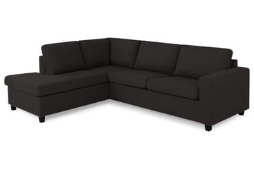 Crazy 3-seters Venstrevendt L-formet Sjeselongsofa i Stoff - Antrasitt - Møbler - Sofaer - Sofaer med sjeselong - 3 seters sofa med divan