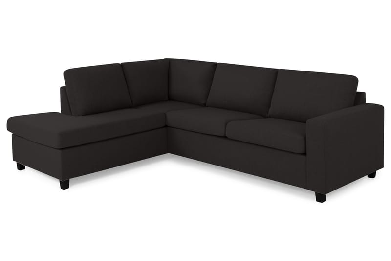 Crazy 3-seters Venstrevendt L-formet Sjeselongsofa i Stoff - Antrasitt - Møbler - Sofaer - Sofaer med sjeselong - 3 seters sofa med divan