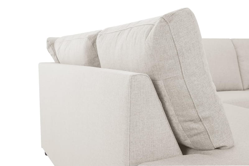Crazy 3-seters Venstrevendt L-formet Sjeselongsofa i Stoff - Beige - Møbler - Sofaer - Sofaer med sjeselong - 3 seters sofa med divan