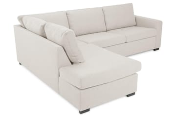 Crazy 3-seters Venstrevendt L-formet Sjeselongsofa i Stoff - Beige - Møbler - Sofaer - Sofaer med sjeselong - 3 seters sofa med divan