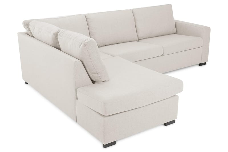 Crazy 3-seters Venstrevendt L-formet Sjeselongsofa i Stoff - Beige - Møbler - Sofaer - Sofaer med sjeselong - 3 seters sofa med divan