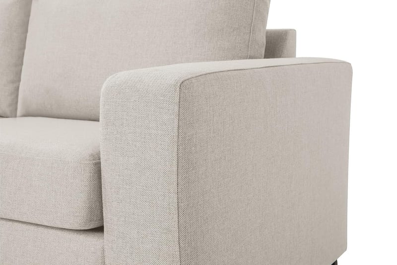 Crazy 3-seters Venstrevendt L-formet Sjeselongsofa i Stoff - Beige - Møbler - Sofaer - Sofaer med sjeselong - 3 seters sofa med divan
