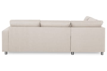Crazy 3-seters Venstrevendt L-formet Sjeselongsofa i Stoff - Beige - Møbler - Sofaer - Sofaer med sjeselong - 3 seters sofa med divan