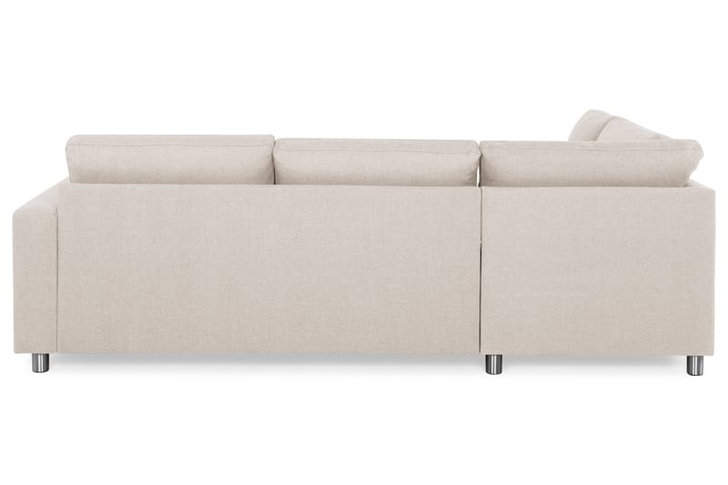Crazy 3-seters Venstrevendt L-formet Sjeselongsofa i Stoff - Beige - Møbler - Sofaer - Sofaer med sjeselong - 3 seters sofa med divan