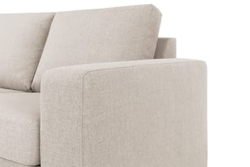 Crazy 3-seters Venstrevendt L-formet Sjeselongsofa i Stoff - Beige - Møbler - Sofaer - Sofaer med sjeselong - 3 seters sofa med divan