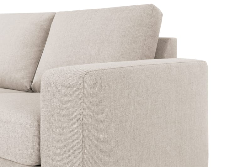 Crazy 3-seters Venstrevendt L-formet Sjeselongsofa i Stoff - Beige - Møbler - Sofaer - Sofaer med sjeselong - 3 seters sofa med divan