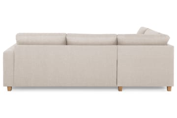 Crazy 3-seters Venstrevendt L-formet Sjeselongsofa i Stoff - Beige - Møbler - Sofaer - Sofaer med sjeselong - 3 seters sofa med divan