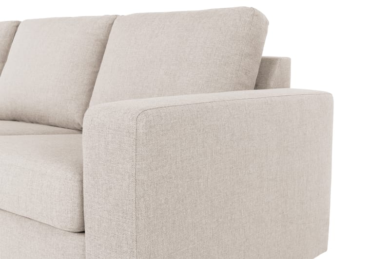 Crazy 3-seters Venstrevendt L-formet Sjeselongsofa i Stoff - Beige - Møbler - Sofaer - Sofaer med sjeselong - 3 seters sofa med divan