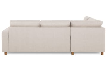 Crazy 3-seters Venstrevendt L-formet Sjeselongsofa i Stoff - Beige - Møbler - Sofaer - Sofaer med sjeselong - 3 seters sofa med divan