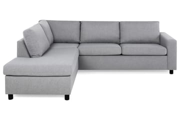 Crazy 3-seters Venstrevendt L-formet Sjeselongsofa i Stoff - Grå - Møbler - Sofaer - Sofaer med sjeselong - 3 seters sofa med divan