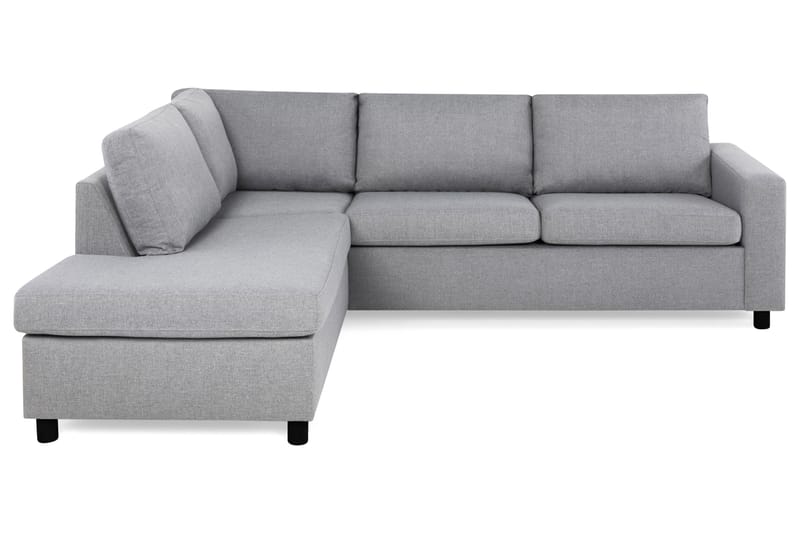 Crazy 3-seters Venstrevendt L-formet Sjeselongsofa i Stoff - Grå - Møbler - Sofaer - Sofaer med sjeselong - 3 seters sofa med divan