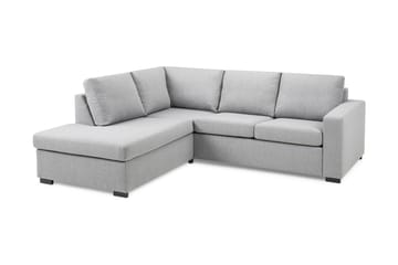 Crazy 3-seters Venstrevendt L-formet Sjeselongsofa i Stoff - Grå - Møbler - Sofaer - Sofaer med sjeselong - 3 seters sofa med divan