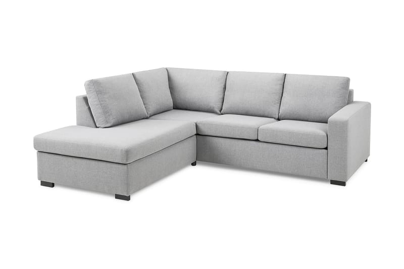 Crazy 3-seters Venstrevendt L-formet Sjeselongsofa i Stoff - Grå - Møbler - Sofaer - Sofaer med sjeselong - 3 seters sofa med divan
