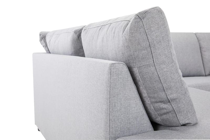 Crazy 3-seters Venstrevendt L-formet Sjeselongsofa i Stoff - Grå - Møbler - Sofaer - Sofaer med sjeselong - 3 seters sofa med divan