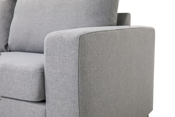 Crazy 3-seters Venstrevendt L-formet Sjeselongsofa i Stoff - Grå - Møbler - Sofaer - Sofaer med sjeselong - 3 seters sofa med divan