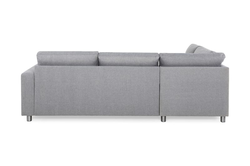 Crazy 3-seters Venstrevendt L-formet Sjeselongsofa i Stoff - Grå - Møbler - Sofaer - Sofaer med sjeselong - 3 seters sofa med divan