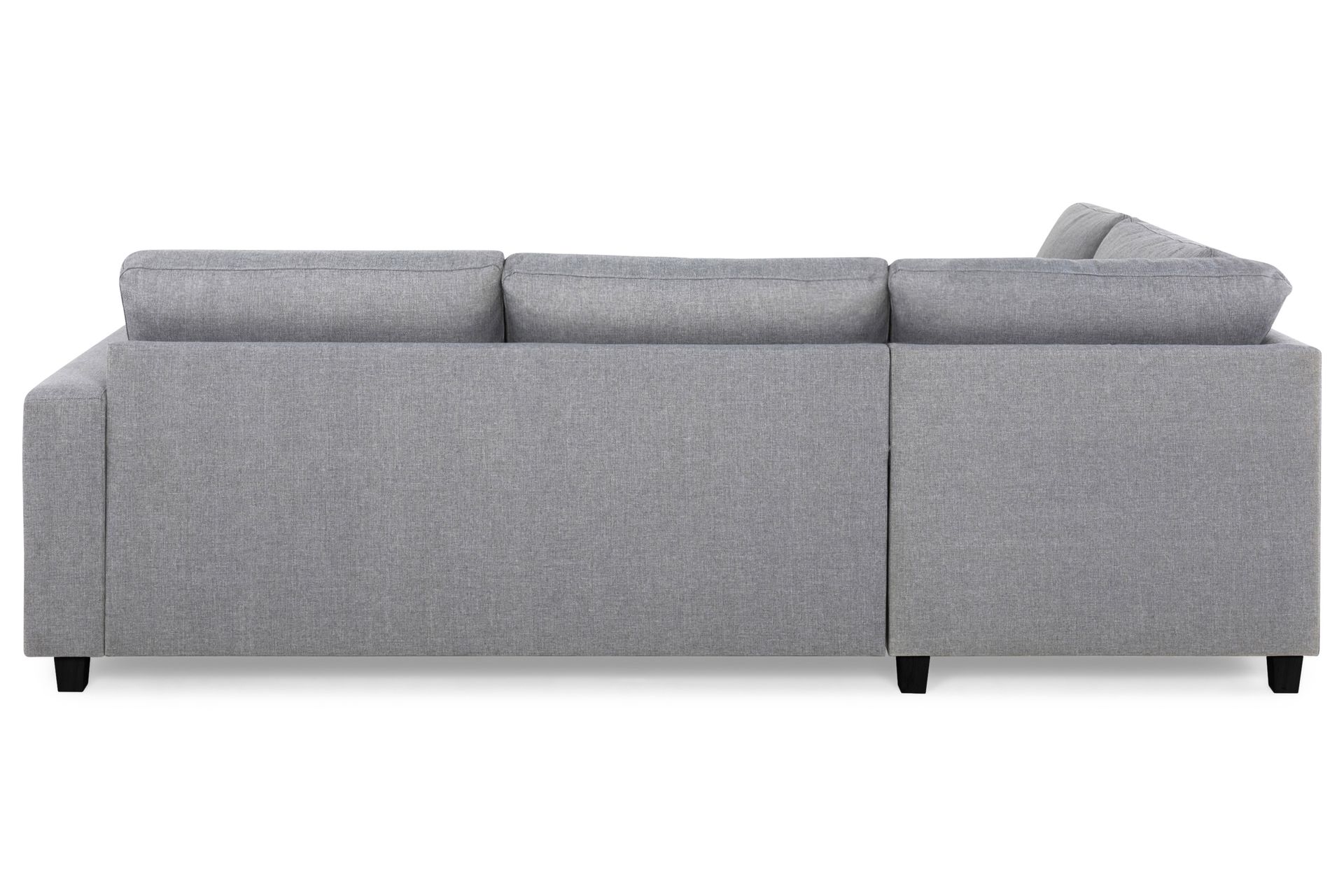 Crazy 3-seters Venstrevendt L-formet Sjeselongsofa i Stoff - Grå - Møbler - Sofaer - Sofaer med sjeselong - 3 seters sofa med divan
