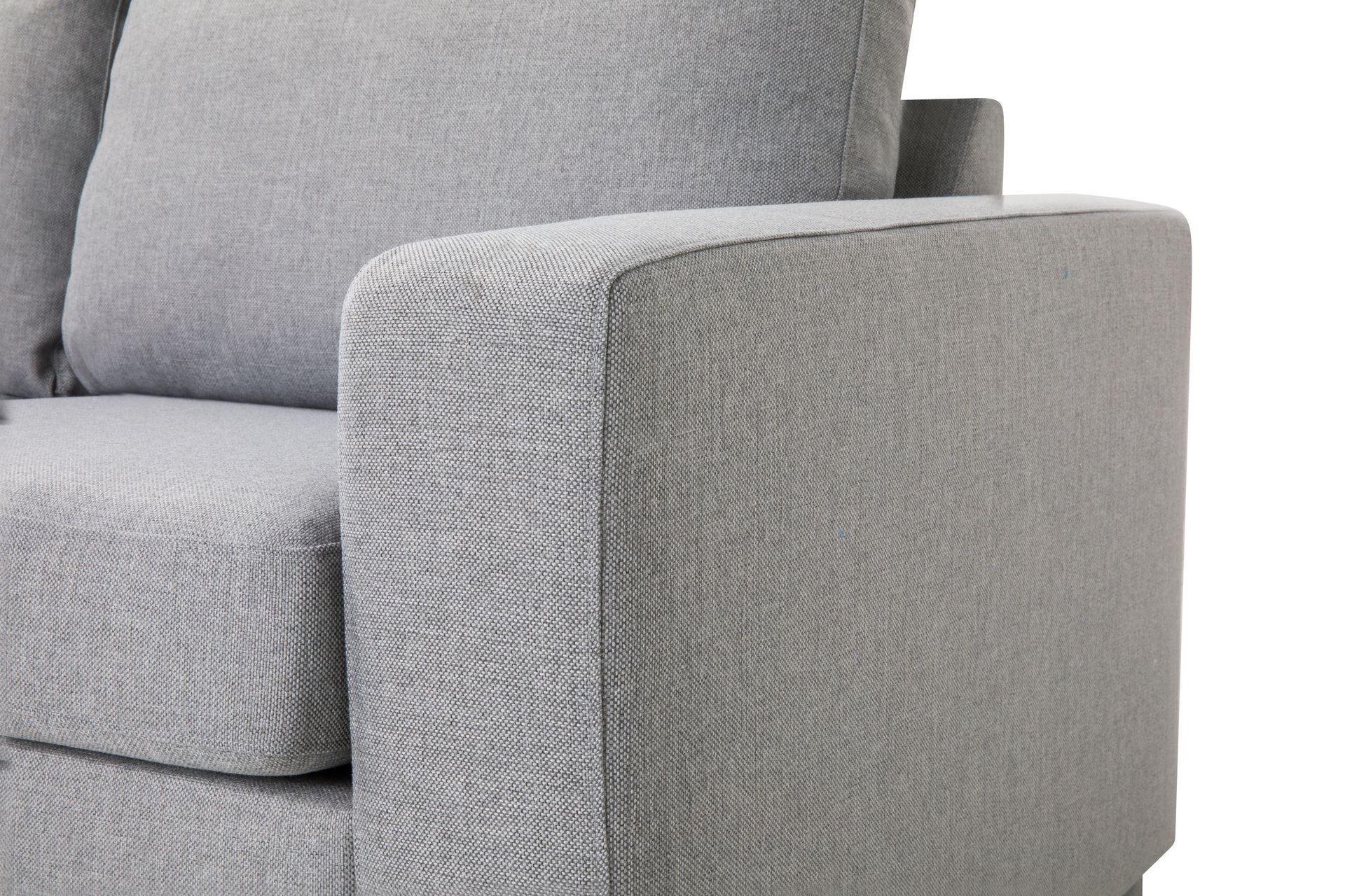 Crazy 3-seters Venstrevendt L-formet Sjeselongsofa i Stoff - Grå - Møbler - Sofaer - Sofaer med sjeselong - 3 seters sofa med divan