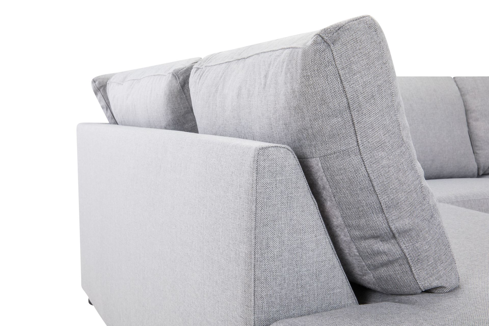 Crazy 3-seters Venstrevendt L-formet Sjeselongsofa i Stoff - Grå - Møbler - Sofaer - Sofaer med sjeselong - 3 seters sofa med divan