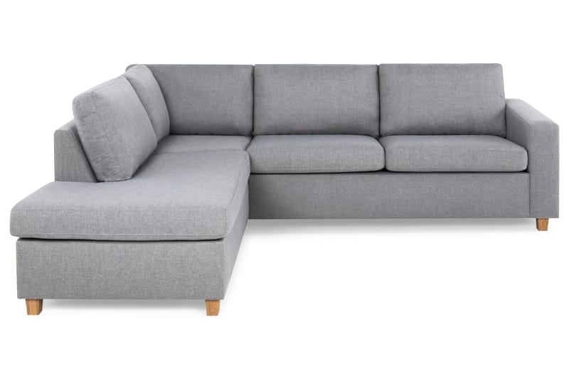 Crazy 3-seters Venstrevendt L-formet Sjeselongsofa i Stoff - Grå - Møbler - Sofaer - Sofaer med sjeselong - 3 seters sofa med divan