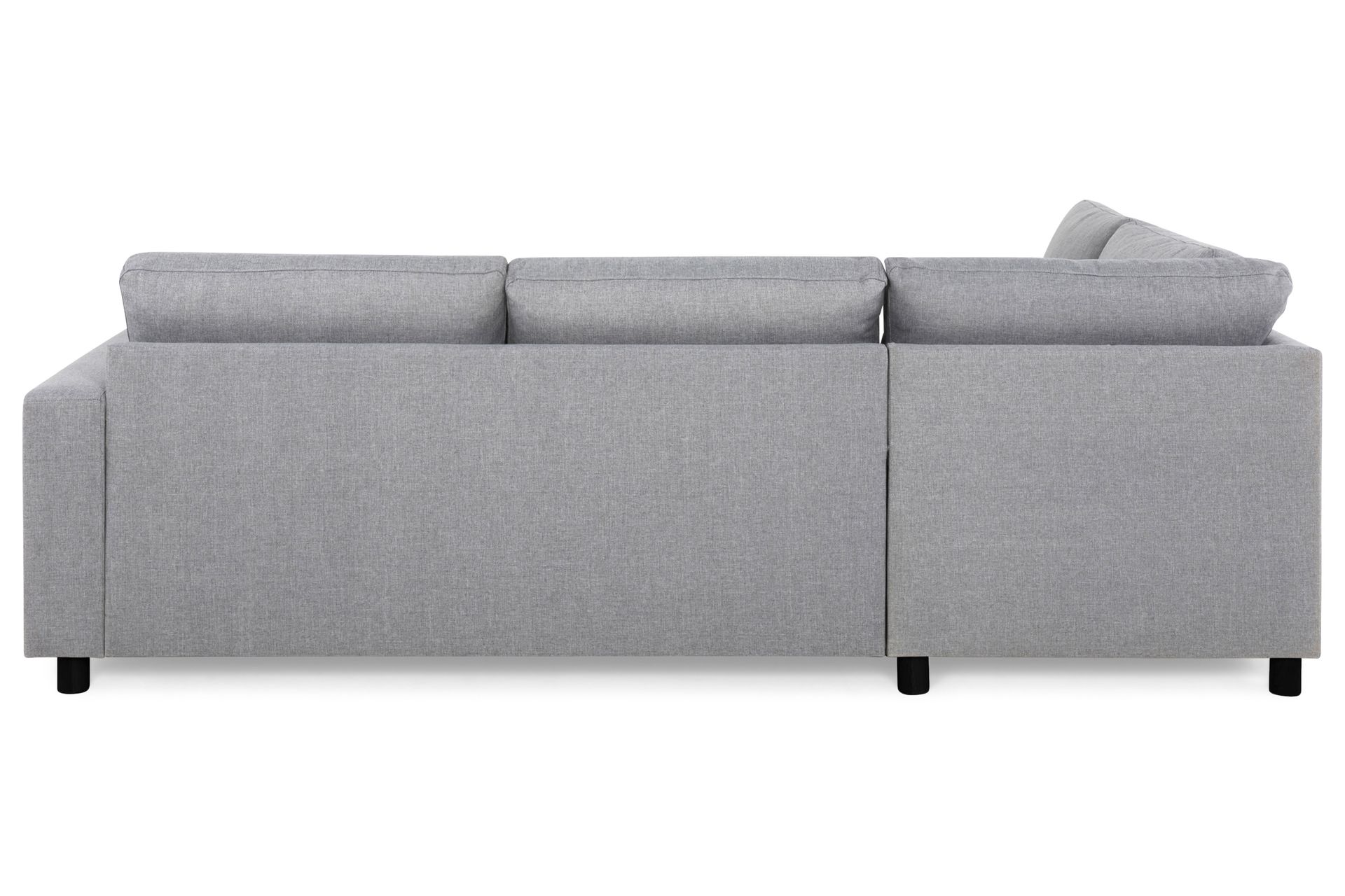 Crazy 3-seters Venstrevendt L-formet Sjeselongsofa i Stoff - Grå - Møbler - Sofaer - Sofaer med sjeselong - 3 seters sofa med divan