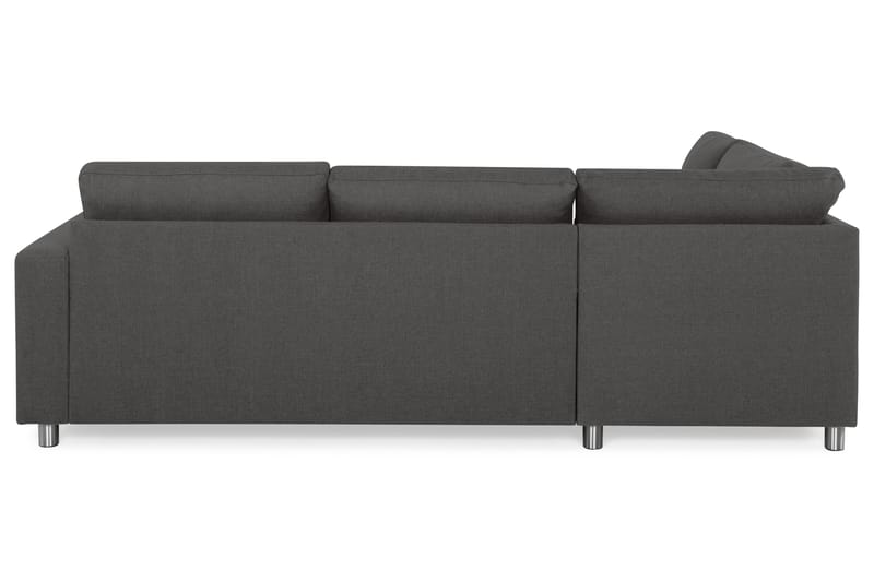 Crazy 3-seters Venstrevendt L-formet Sjeselongsofa i Stoff - Mørk grå - Møbler - Sofaer - Sofaer med sjeselong - 3 seters sofa med divan