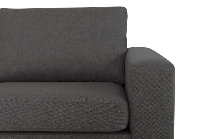 Crazy 3-seters Venstrevendt L-formet Sjeselongsofa i Stoff - Mørk grå - Møbler - Sofaer - Sofaer med sjeselong - 3 seters sofa med divan