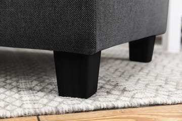 Crazy 3-seters Venstrevendt L-formet Sjeselongsofa i Stoff - Mørk grå - Møbler - Sofaer - Sofaer med sjeselong - 3 seters sofa med divan