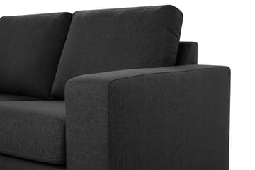 Crazy 3-seters Venstrevendt L-formet Sjeselongsofa i Stoff - Mørk grå - Møbler - Sofaer - Sofaer med sjeselong - 3 seters sofa med divan