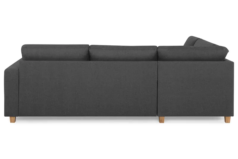 Crazy 3-seters Venstrevendt L-formet Sjeselongsofa i Stoff - Mørk grå - Møbler - Sofaer - Sofaer med sjeselong - 3 seters sofa med divan