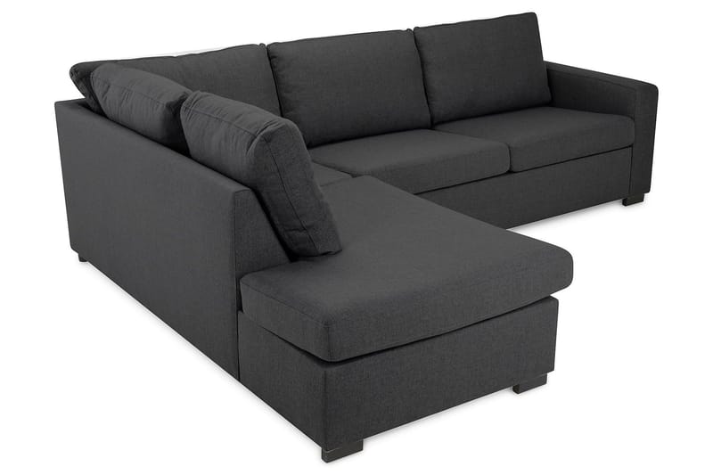 Crazy 3-seters Venstrevendt L-formet Sjeselongsofa i Stoff - Mørk grå - Møbler - Sofaer - Sofaer med sjeselong - 3 seters sofa med divan