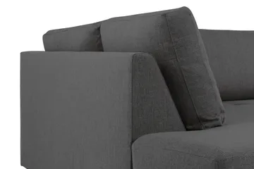 Crazy 3-seters Venstrevendt L-formet Sjeselongsofa i Stoff - Mørk grå - Møbler - Sofaer - Sofaer med sjeselong - 3 seters sofa med divan