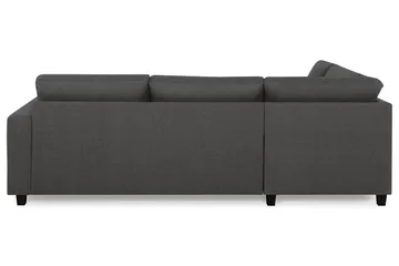Crazy 3-seters Venstrevendt L-formet Sjeselongsofa i Stoff - Mørk grå - Møbler - Sofaer - Sofaer med sjeselong - 3 seters sofa med divan