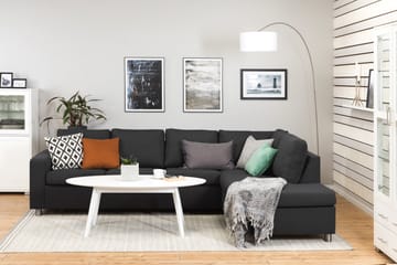 Crazy 4-seters Høyrevendt L-formet Sjeselongsofa i Stoff - Antrasitt - Møbler - Sofaer - Sofaer med sjeselong - 3 seters sofa med divan