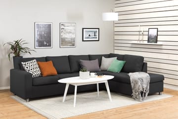 Crazy 4-seters Høyrevendt L-formet Sjeselongsofa i Stoff - Antrasitt - Møbler - Sofaer - Sofaer med sjeselong - 3 seters sofa med divan