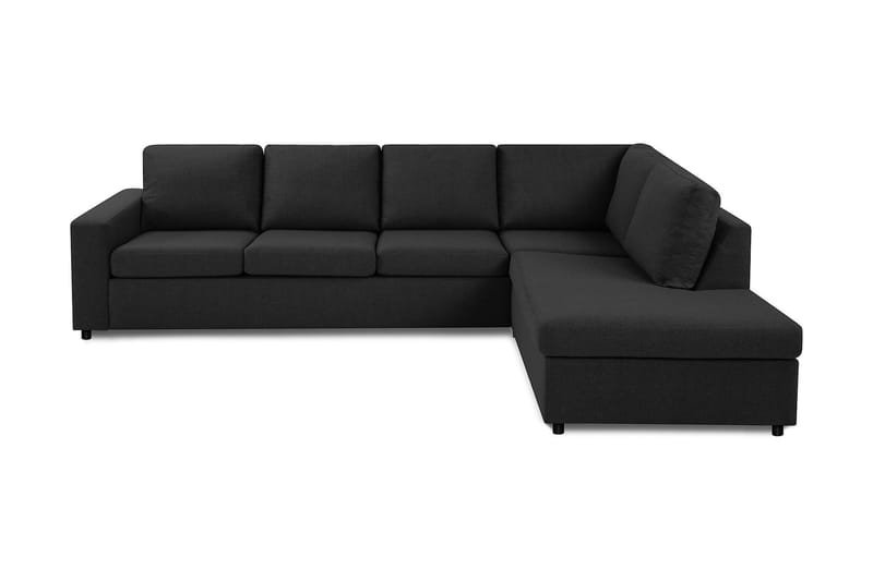 Crazy 4-seters Høyrevendt L-formet Sjeselongsofa i Stoff - Antrasitt - Møbler - Sofaer - Sofaer med sjeselong - 3 seters sofa med divan