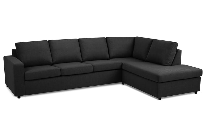 Crazy 4-seters Høyrevendt L-formet Sjeselongsofa i Stoff - Antrasitt - Møbler - Sofaer - Sofaer med sjeselong - 3 seters sofa med divan