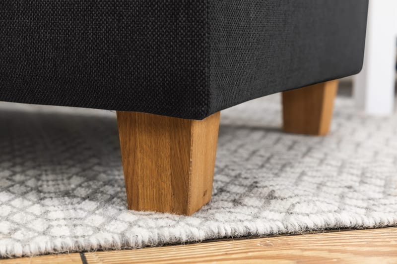 Crazy 4-seters Høyrevendt L-formet Sjeselongsofa i Stoff - Antrasitt - Møbler - Sofaer - Sofaer med sjeselong - 3 seters sofa med divan