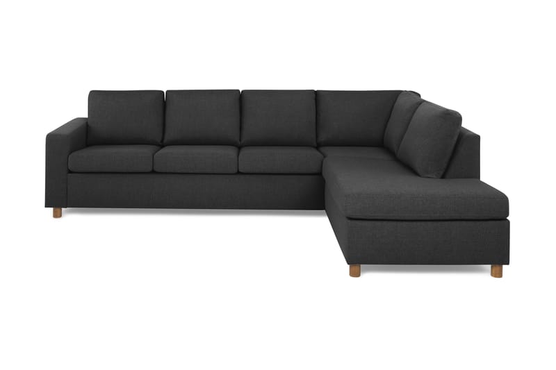Crazy 4-seters Høyrevendt L-formet Sjeselongsofa i Stoff - Antrasitt - Møbler - Sofaer - Sofaer med sjeselong - 3 seters sofa med divan