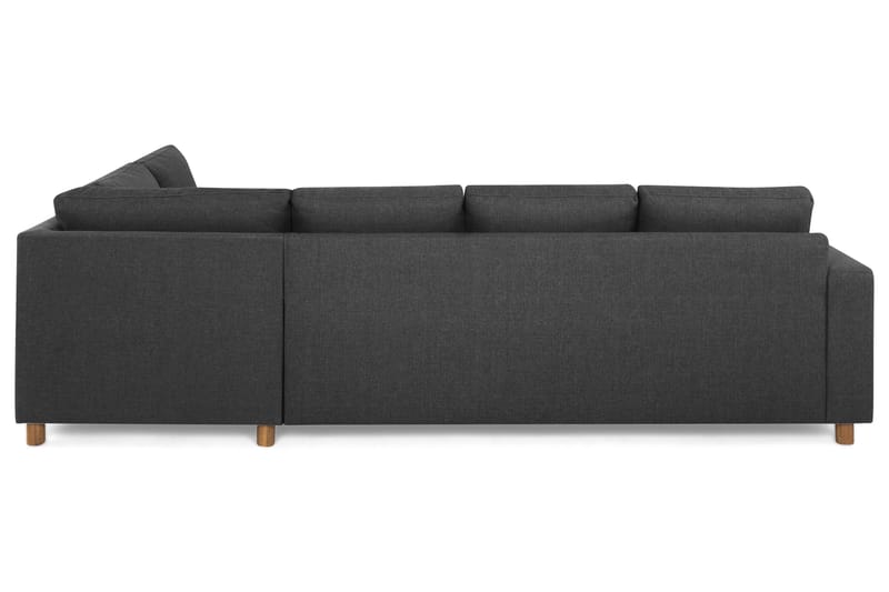 Crazy 4-seters Høyrevendt L-formet Sjeselongsofa i Stoff - Antrasitt - Møbler - Sofaer - Sofaer med sjeselong - 3 seters sofa med divan