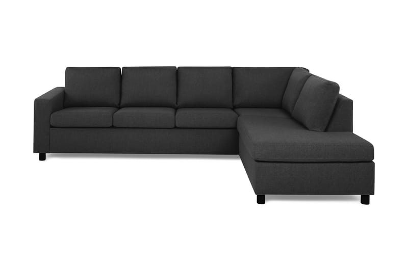 Crazy 4-seters Høyrevendt L-formet Sjeselongsofa i Stoff - Antrasitt - Møbler - Sofaer - Sofaer med sjeselong - 3 seters sofa med divan