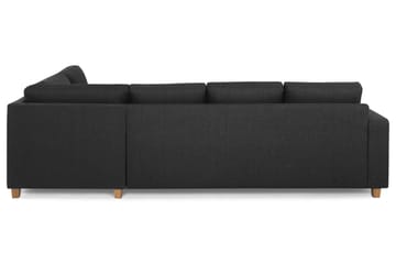 Crazy 4-seters Høyrevendt L-formet Sjeselongsofa i Stoff - Antrasitt - Møbler - Sofaer - Sofaer med sjeselong - 3 seters sofa med divan