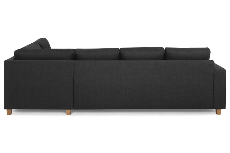 Crazy 4-seters Høyrevendt L-formet Sjeselongsofa i Stoff - Antrasitt - Møbler - Sofaer - Sofaer med sjeselong - 3 seters sofa med divan