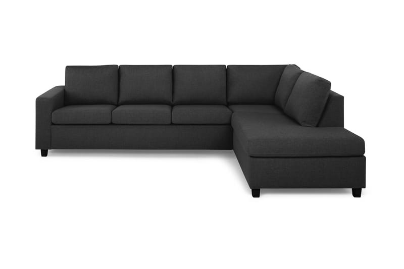 Crazy 4-seters Høyrevendt L-formet Sjeselongsofa i Stoff - Antrasitt - Møbler - Sofaer - Sofaer med sjeselong - 3 seters sofa med divan