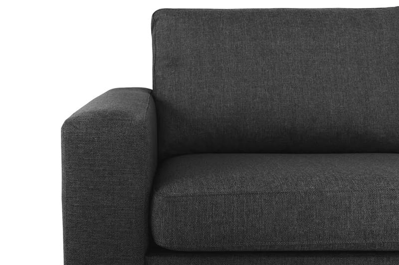 Crazy 4-seters Høyrevendt L-formet Sjeselongsofa i Stoff - Antrasitt - Møbler - Sofaer - Sofaer med sjeselong - 3 seters sofa med divan