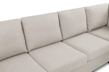 Crazy 4-seters Høyrevendt L-formet Sjeselongsofa i Stoff - Beige - Møbler - Sofaer - Sofaer med sjeselong - 3 seters sofa med divan