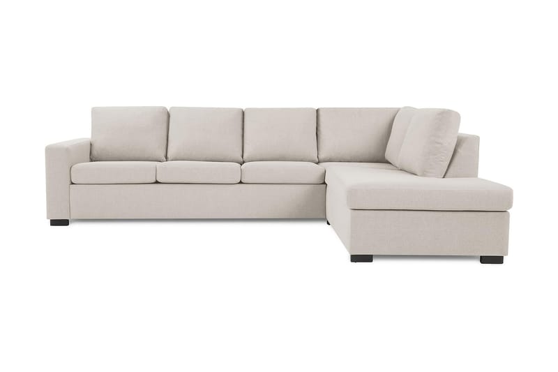 Crazy 4-seters Høyrevendt L-formet Sjeselongsofa i Stoff - Beige - Møbler - Sofaer - Sofaer med sjeselong - 3 seters sofa med divan
