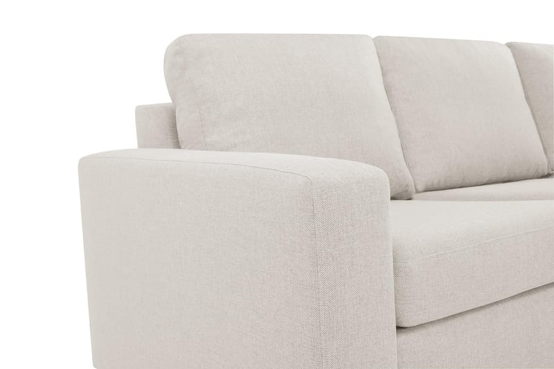 Crazy 4-seters Høyrevendt L-formet Sjeselongsofa i Stoff - Beige - Møbler - Sofaer - Sofaer med sjeselong - 3 seters sofa med divan