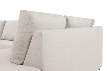 Crazy 4-seters Høyrevendt L-formet Sjeselongsofa i Stoff - Beige - Møbler - Sofaer - Sofaer med sjeselong - 3 seters sofa med divan